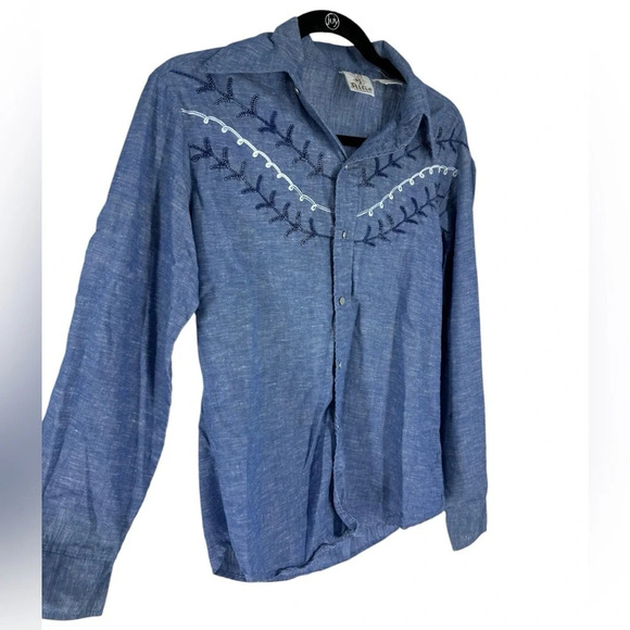 Vintage Alfi California chambray western style button down medium - Picture 1 of 5